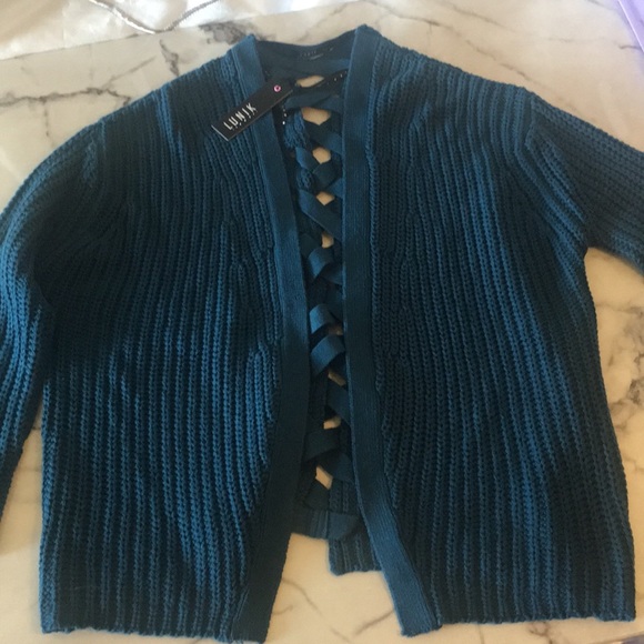 NWT Teal Sweater - Picture 2 of 2